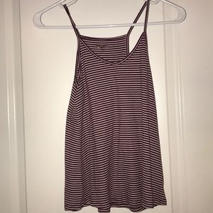 Striped red halter top